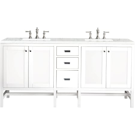 A large image of the James Martin Vanities E444-V72-3EJP Glossy White
