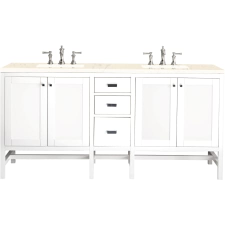 A large image of the James Martin Vanities E444-V72-3EMR Glossy White