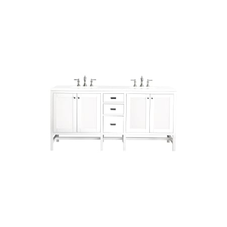 A large image of the James Martin Vanities E444-V72-3WZ Glossy White