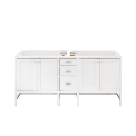A large image of the James Martin Vanities E444-V72 Glossy White