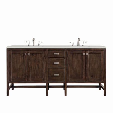 A large image of the James Martin Vanities E444-V72-3LDL Mid-Century Acacia