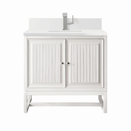 A large image of the James Martin Vanities E645-V30-1WZ Glossy White