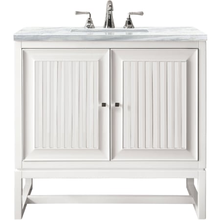 A large image of the James Martin Vanities E645-V30-3AF Glossy White