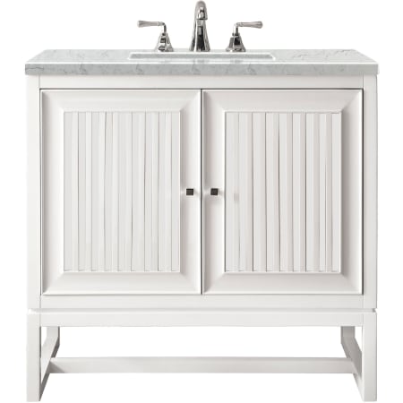 A large image of the James Martin Vanities E645-V30-3EJP Glossy White