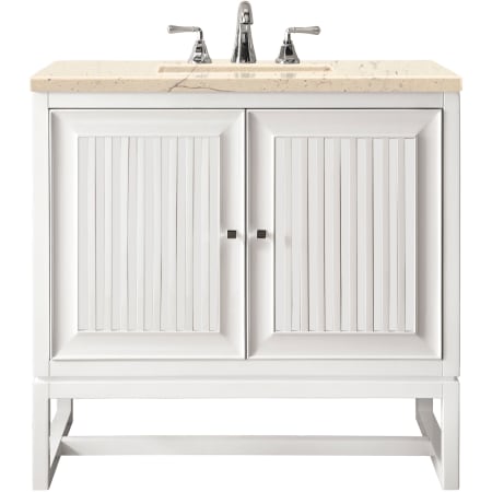 A large image of the James Martin Vanities E645-V30-3EMR Glossy White
