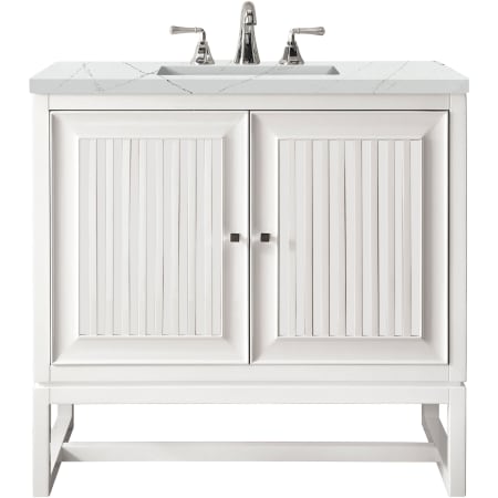 A large image of the James Martin Vanities E645-V30-3ENC Glossy White