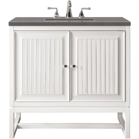 A large image of the James Martin Vanities E645-V30-3GEX Glossy White