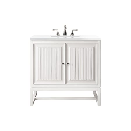 A large image of the James Martin Vanities E645-V30-3WZ Glossy White
