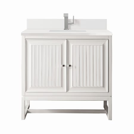 A large image of the James Martin Vanities E645-V36-1WZ Glossy White