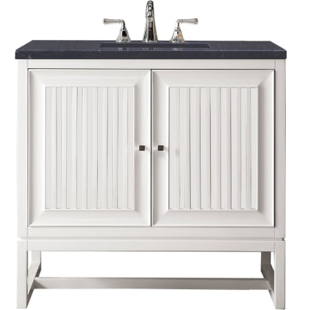 A large image of the James Martin Vanities E645-V36-3CSP Glossy White