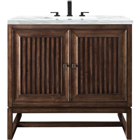 A large image of the James Martin Vanities E645-V36-3AF Mid Century Acacia
