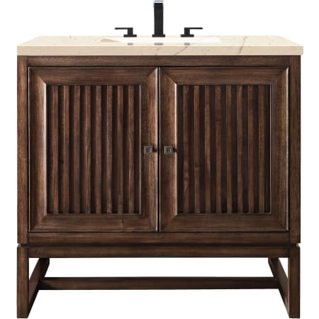 A large image of the James Martin Vanities E645-V36-3EMR Mid Century Acacia