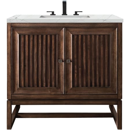 A large image of the James Martin Vanities E645-V36-3ENC Mid Century Acacia