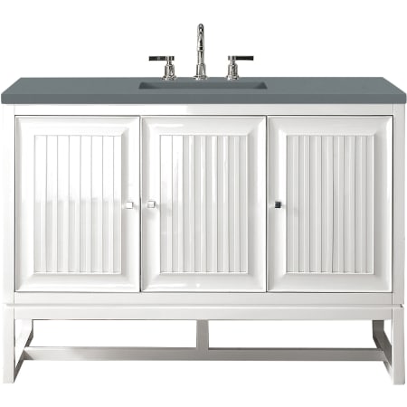 A large image of the James Martin Vanities E645-V48-3CBL Glossy White
