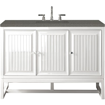 A large image of the James Martin Vanities E645-V48-3GEX Glossy White