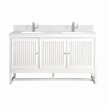 A large image of the James Martin Vanities E645-V60D-1WZ Glossy White