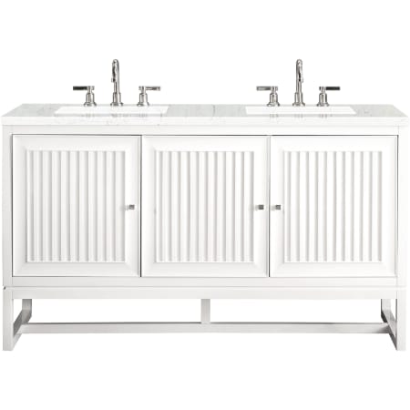 A large image of the James Martin Vanities E645-V60D-3EJP Glossy White