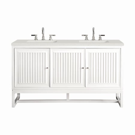 A large image of the James Martin Vanities E645-V60D-3LDL Glossy White