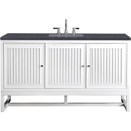 A large image of the James Martin Vanities E645-V60S-3CSP Glossy White