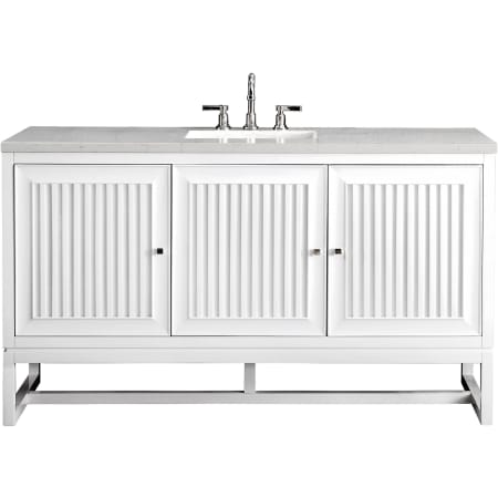 A large image of the James Martin Vanities E645-V60S-3EJP Glossy White