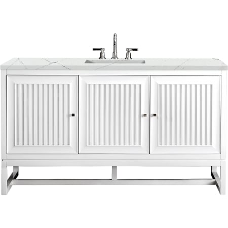 A large image of the James Martin Vanities E645-V60S-3ENC Glossy White
