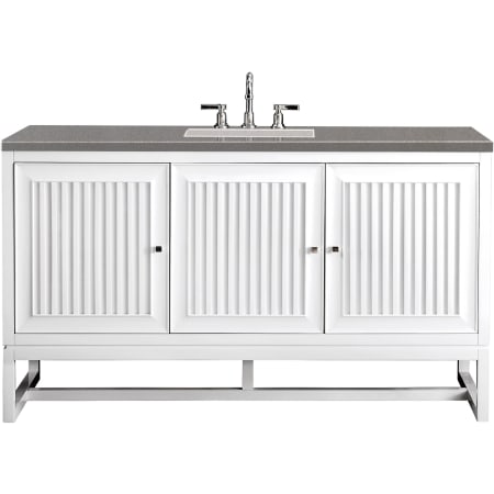 A large image of the James Martin Vanities E645-V60S-3GEX Glossy White