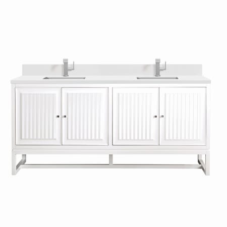 A large image of the James Martin Vanities E645-V72-1WZ Glossy White
