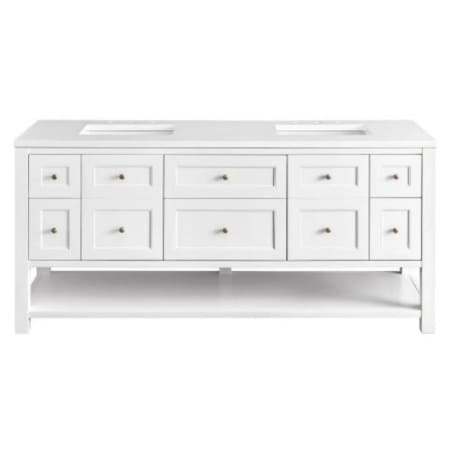 A large image of the James Martin Vanities 330-V72-3WZ Bright White