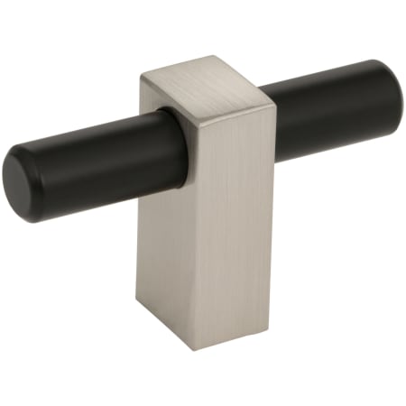 A large image of the Jeffrey Alexander 478T Matte Black / Satin Nickel