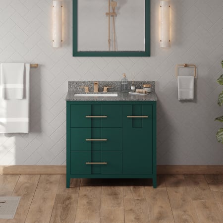 A large image of the Jeffrey Alexander VKITKAT36R-MARBLE Green / Boulder