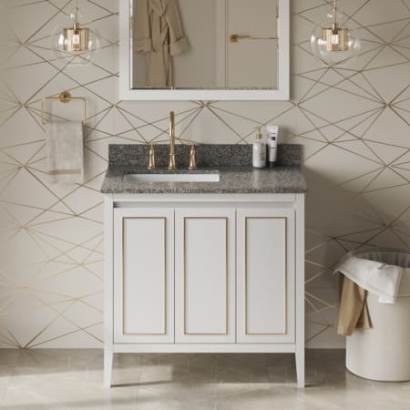 A large image of the Jeffrey Alexander VKITPER36R-MARBLE White / Boulder