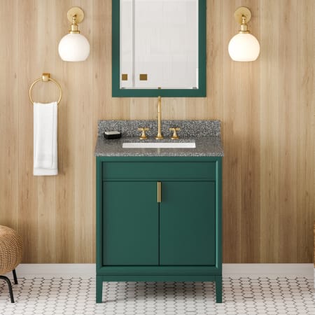 A large image of the Jeffrey Alexander VKITTHE30R-MARBLE Green / Boulder