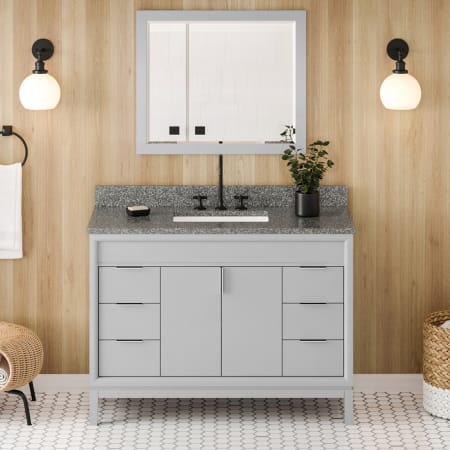 A large image of the Jeffrey Alexander VKITTHE48R-MARBLE Grey / Boulder