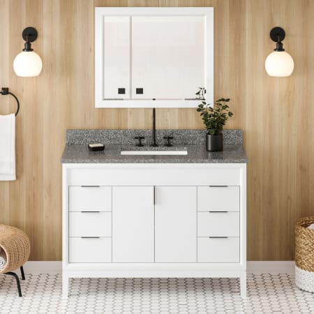 A large image of the Jeffrey Alexander VKITTHE48R-MARBLE White / Boulder