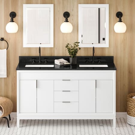 A large image of the Jeffrey Alexander VKITTHE60R-GRANITE White / Black