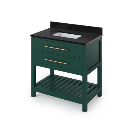 A large image of the Jeffrey Alexander VKITWAV36R-GRANITE Green / Black