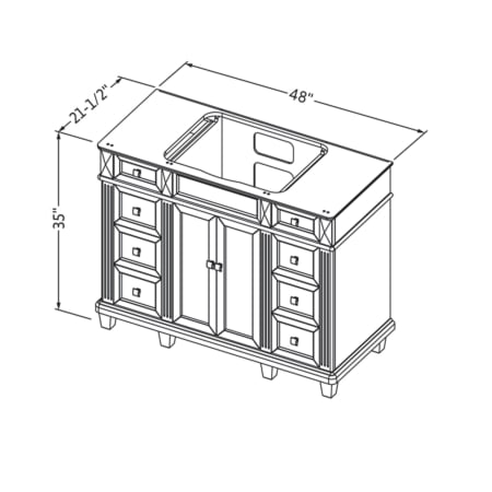 A large image of the Jeffrey Alexander VN2DOU-48-NT Alternate Image