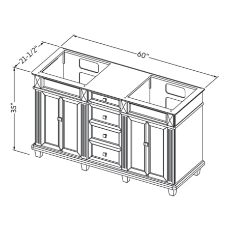 A large image of the Jeffrey Alexander VN2DOU-60-NT Alternate Image