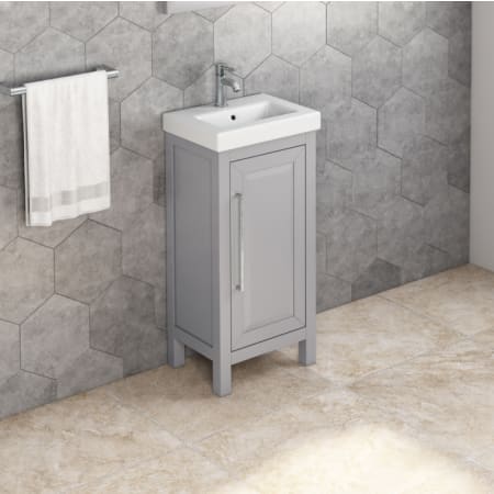 A large image of the Jeffrey Alexander VKITCAD18 Grey / White Porcelain Top