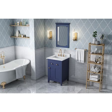A large image of the Jeffrey Alexander VKITCHA24 Hale Blue with Marble