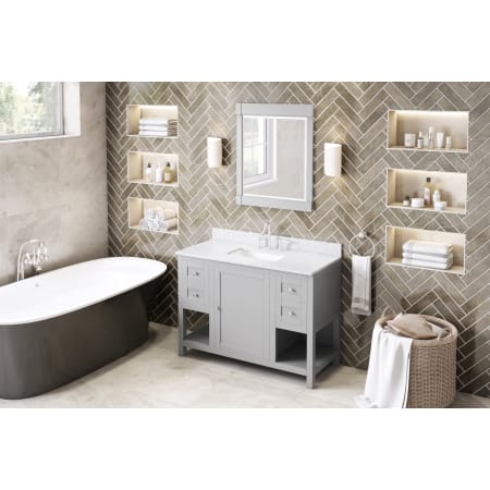 A large image of the Jeffrey Alexander VKITAST48 Grey with Marble