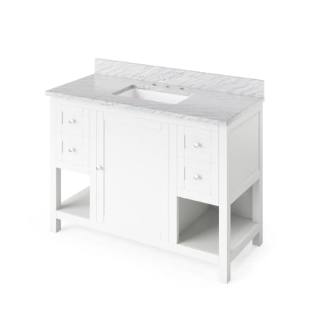 A large image of the Jeffrey Alexander VKITAST48 White with Marble