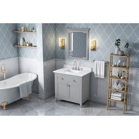 A large image of the Jeffrey Alexander VKITCHA36 Grey with Marble