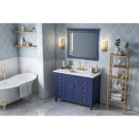 A large image of the Jeffrey Alexander VKITCHA48 Hale Blue with Marble
