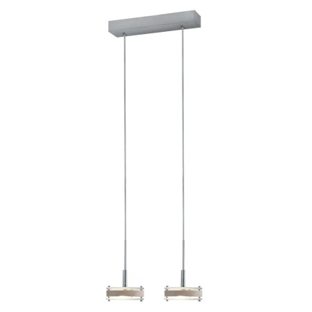 A large image of the Jesco Lighting PD302-2 Satin Nickel / Birch Wood