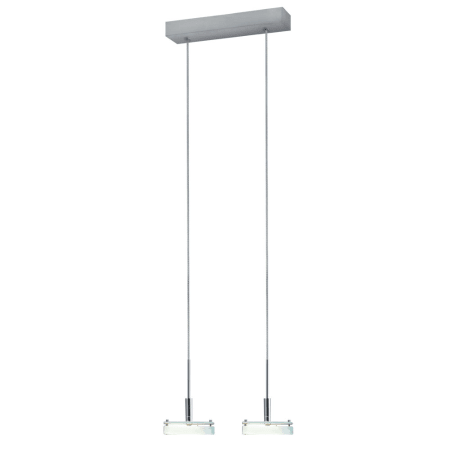 A large image of the Jesco Lighting PD302-2 Satin Nickel / Glass