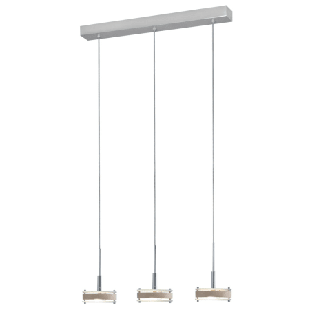 A large image of the Jesco Lighting PD302-3 Satin Nickel / Birch Wood