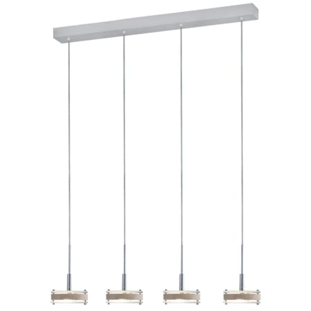 A large image of the Jesco Lighting PD302-4 Satin Nickel / Birch Wood