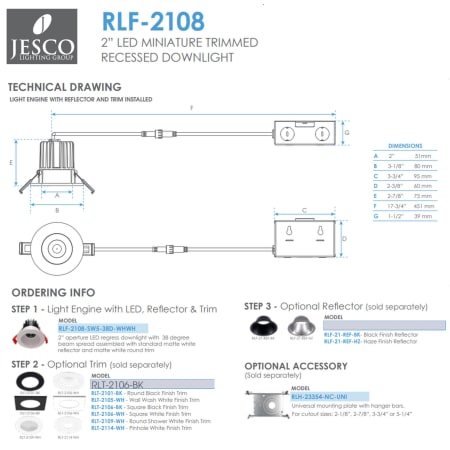 A large image of the Jesco Lighting RLF-2108-SW5-38D Alternate Image