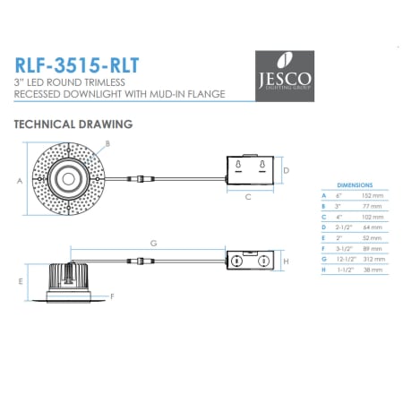 A large image of the Jesco Lighting RLF-3515-RTL-SW5 Alternate Image